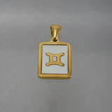 Square Zodiac Pendant Necklace - Panacea Designs