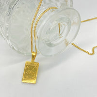 Gold Tarot Card Necklace - Panacea Designs