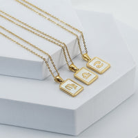 Square Zodiac Pendant Necklace - Panacea Designs