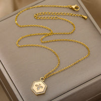 Hexagon Bee Necklace - Panacea Designs