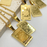 Gold Tarot Card Necklace - Panacea Designs