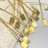 Gold Tarot Card Necklace - Panacea Designs