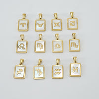 Square Zodiac Pendant Necklace - Panacea Designs