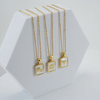 Square Zodiac Pendant Necklace - Panacea Designs